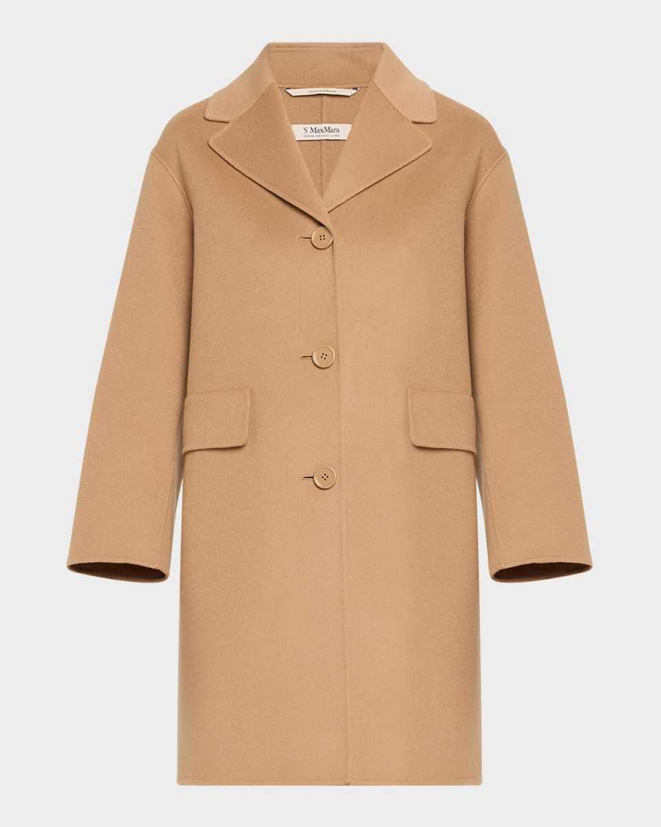 Cielo Single-Breasted Wool Coat